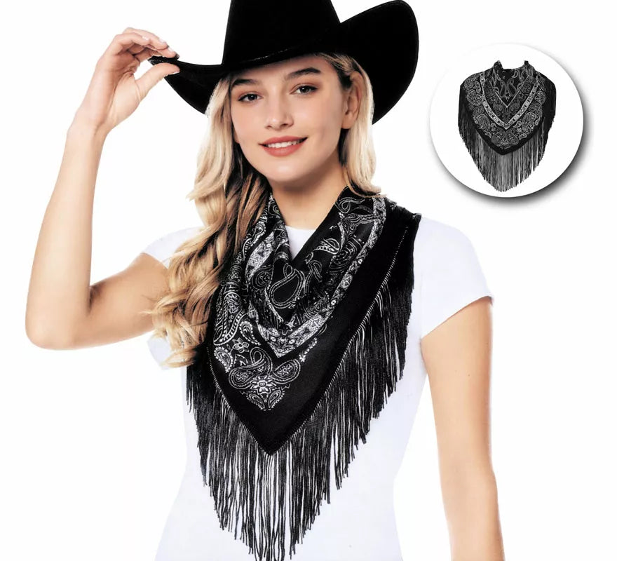 Bandana de Vaquero del Oeste con Flecos