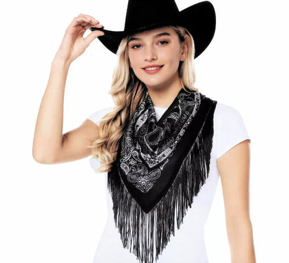 Bandana de Vaquero del Oeste con Flecos