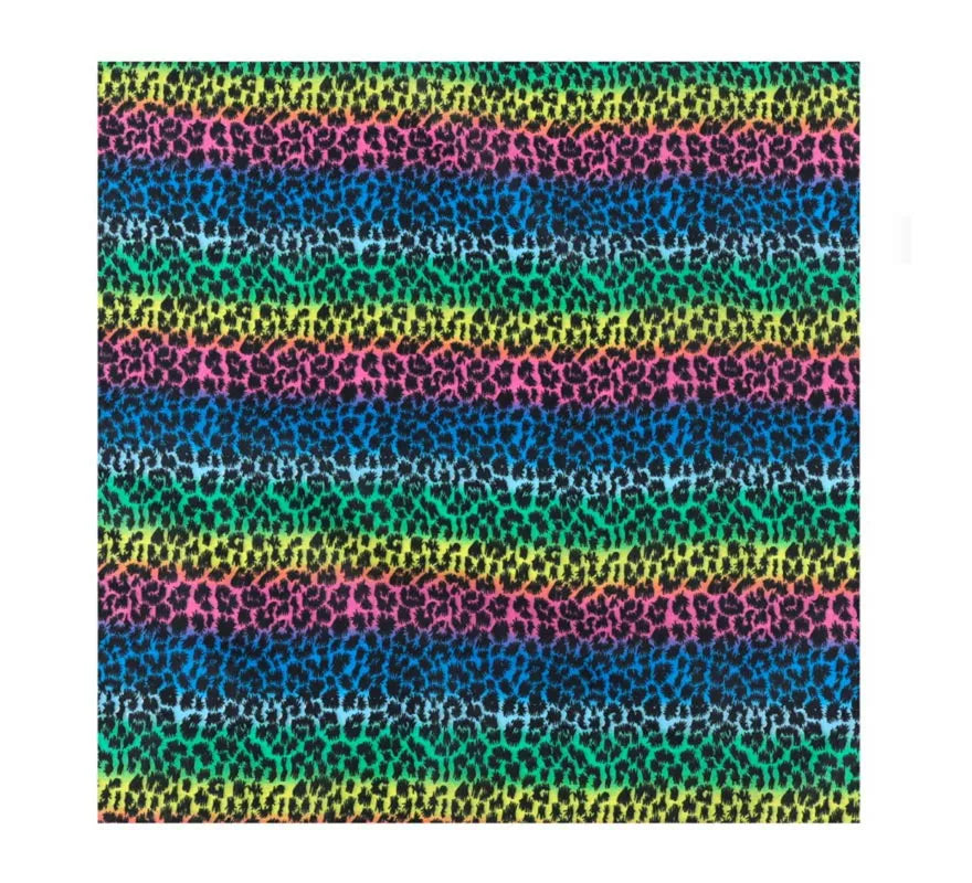 Translation missing: en.Bandana estampado Leopardo multicolor de 54x54 cm