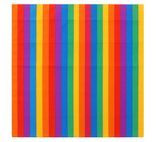 Bandana o Pañuelo Arcoíris franjas finas de 54x54 cm