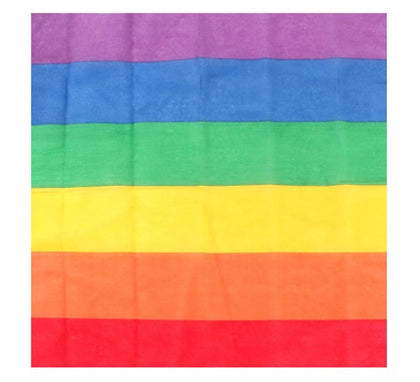 Bandana o Pañuelo Arcoíris franjas gruesas de 54x54 cm
