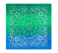 Bandana o Pañuelo Paisley Degradado azul de 54x54 cm