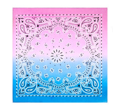 Purple Gradient Paisley Bandana or Scarf 54x54 cm