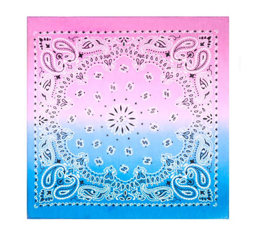 Translation missing: en.Bandana o Pañuelo Paisley Degradado púrpura de 54x54 cm