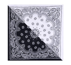 Black Paisley Bandana or Scarf 54x54 cm in assorted colours