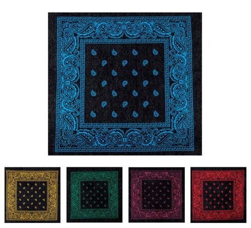 Bandana o Pañuelo Paisley Off de 54x54 cm en varios colores