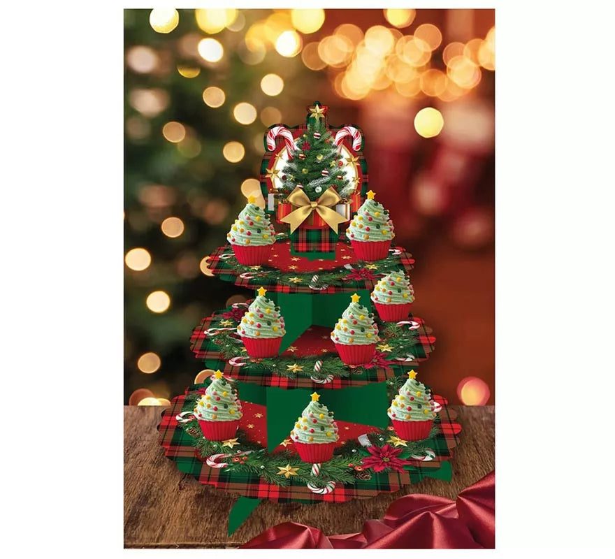 Bandeja Árbol de Navidad de 3 Pisos de 40x30 cm