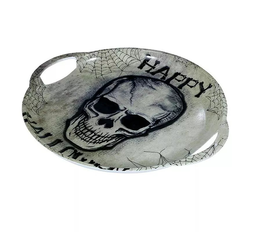 "Bandeja Calavera ""Happy Halloween"" con asas de 30 cm"