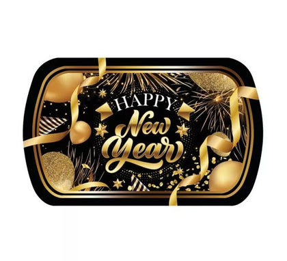 Bandeja Happy New Year de plástico de 39x24 cm