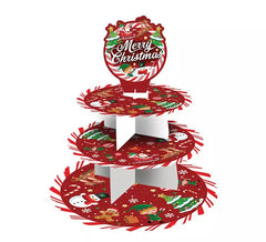 Merry Christmas 3 Tier Tray 40x30 cm