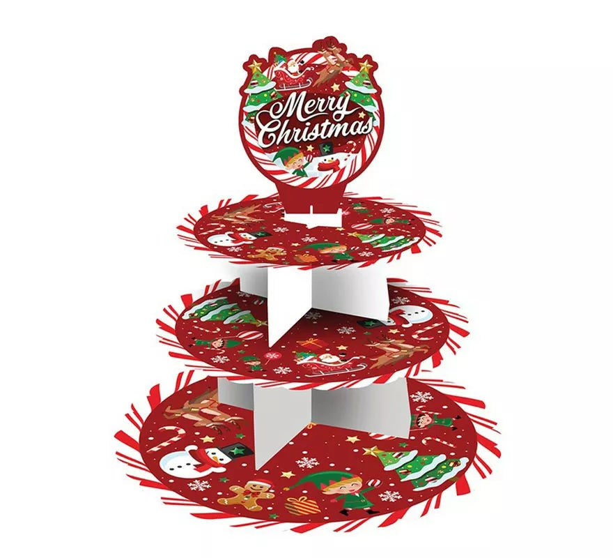Translation missing: en.Bandeja Merry Christmas de 3 Pisos de 40x30 cm