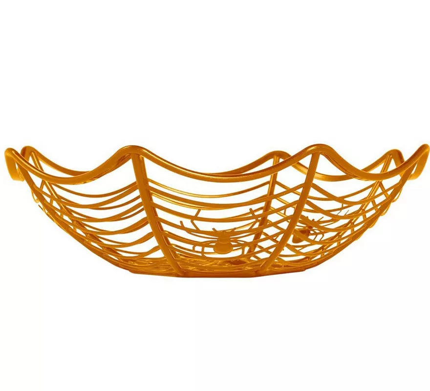 Bandeja Naranja Telaraña de Plástico de 28X8 cm