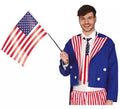 Bandera de USA con Palo de 35X45 cm