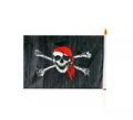 Bandera Pirata negra con calavera de 60 cm