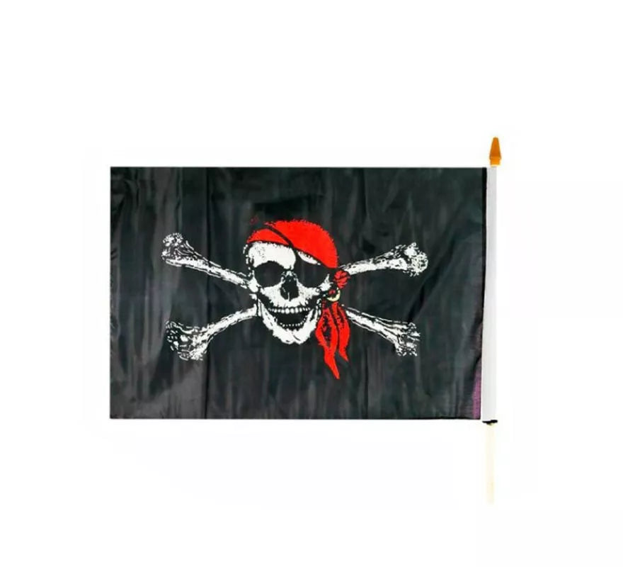 Translation missing: en.Bandera Pirata negra con calavera de 60 cm