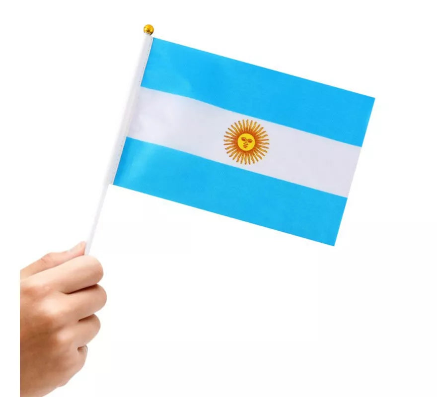 Translation missing: en.Banderín de Argentina con Mango de 20x30 cm