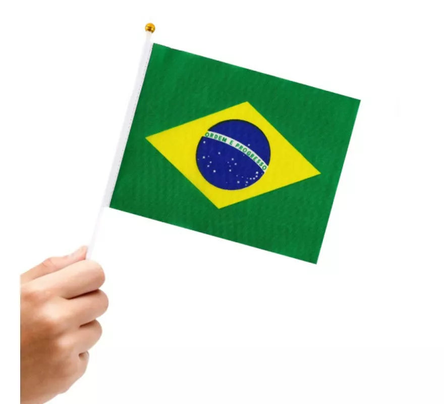 Translation missing: en.Banderín de Brasil con Mango de 14x21 cm