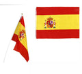 Banderín de España de 45x30 cm. con palo de plástico