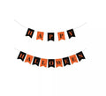 Banner de Happy Halloween negro y naranja de 3 m