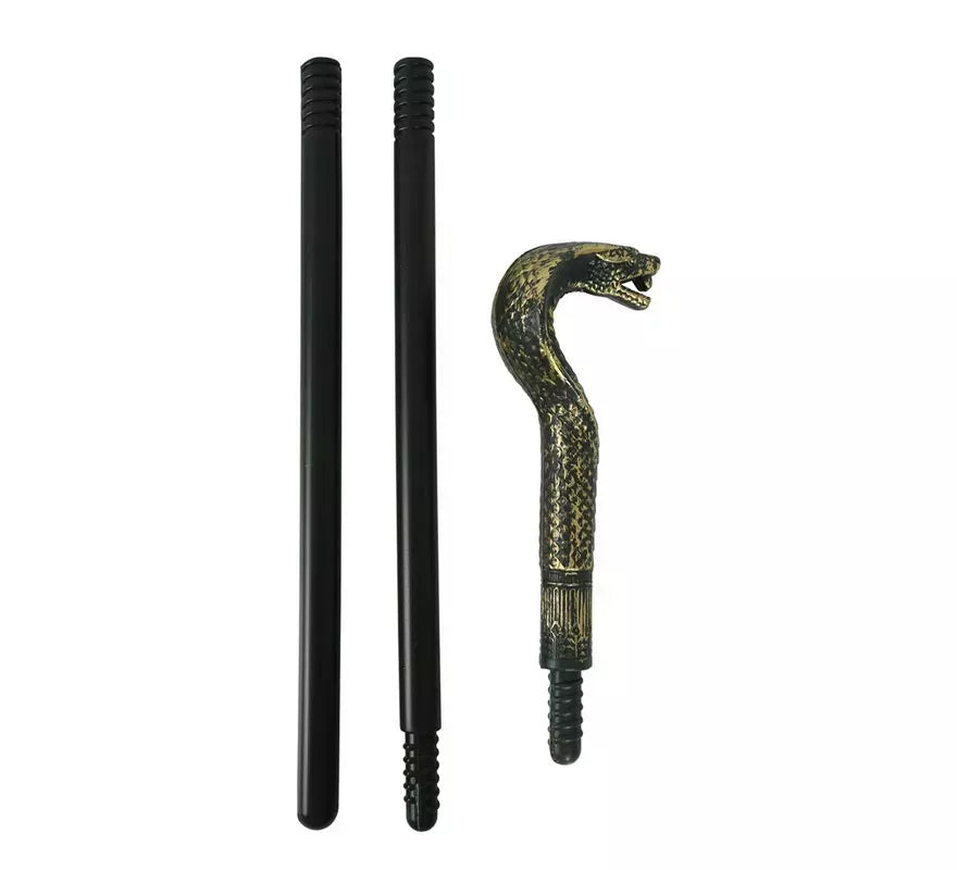 Bastón Desmontable con empuñadura de Serpiente de 80 cm