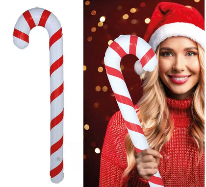 Bastón de Caramelo de Navidad Hinchable de 90 cm