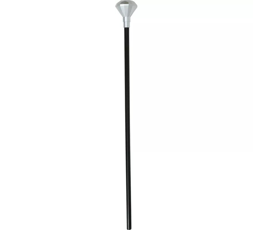 Bastón forma Diamante plateado de 85 cm