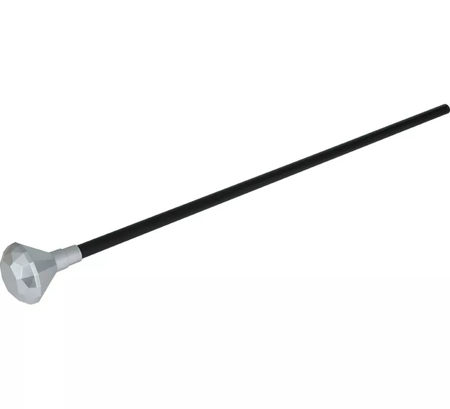 Bastón forma Diamante plateado de 85 cm