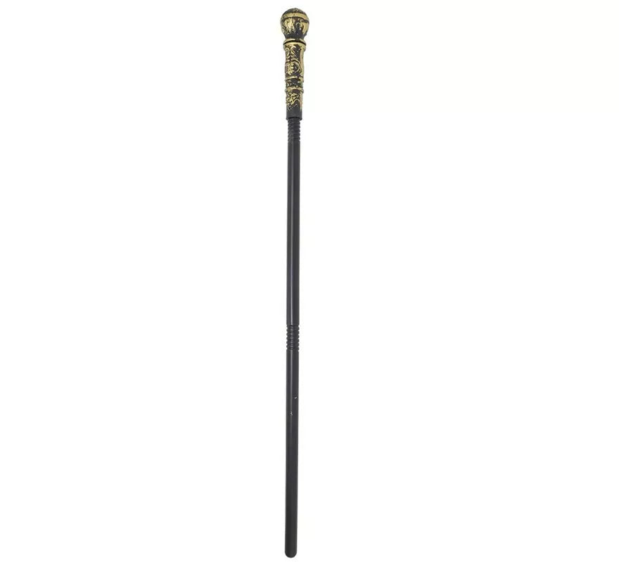 Bastón Lord con empuñadura dorada de 80 cm