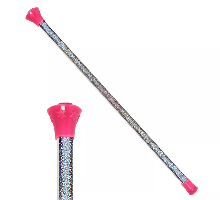 Translation missing: en.Bastón Majorette rosa Holográfico de 51 cm