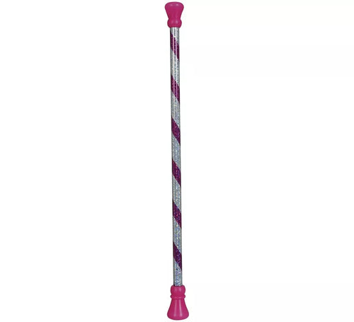 Bastón Majorette rosa y blanco de 54 cm