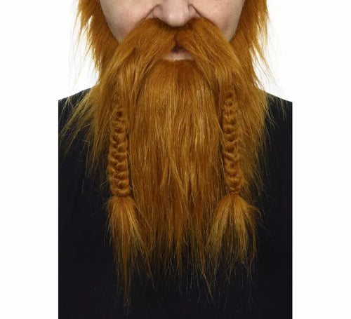 Bigote con Barba castaña