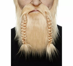 Mustache with light blonde beard