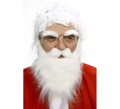 Bigote con Barba y Cejas blanco