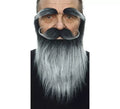 Bigote con Barba y Cejas canoso
