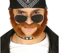 Mustache with Rocker Sideburns