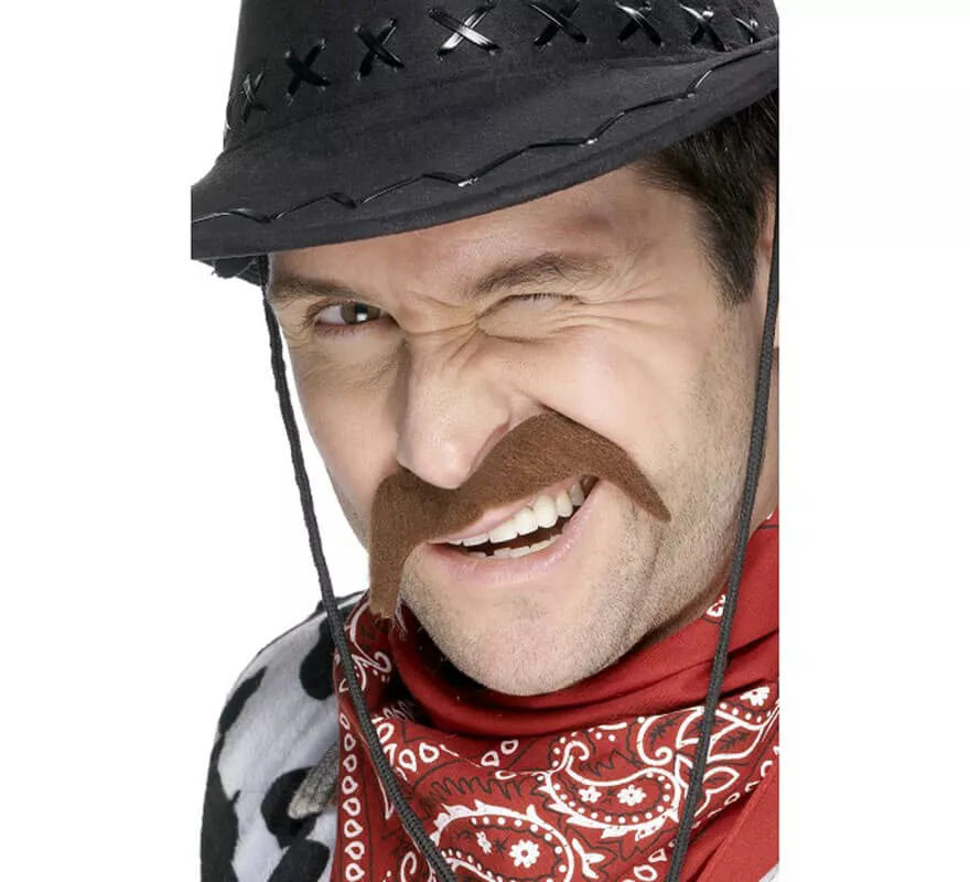 Translation missing: en.Bigote Cowboy color Castaño para hombre