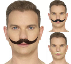 English mustache in various colors