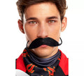 Bigote Negro grueso de Forzudo de Circo