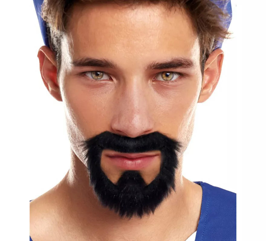 Bigote y Perilla de Barba negra Pirata