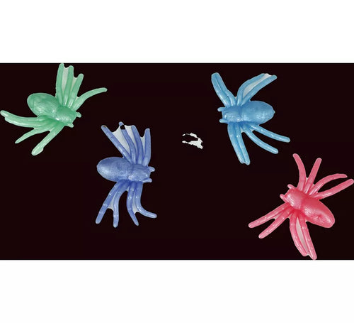 Blíster de 4 Arañas Silicona de 4x7 cm