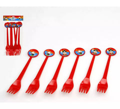 Blister of 6 plastic Pirate Forks 17 cm