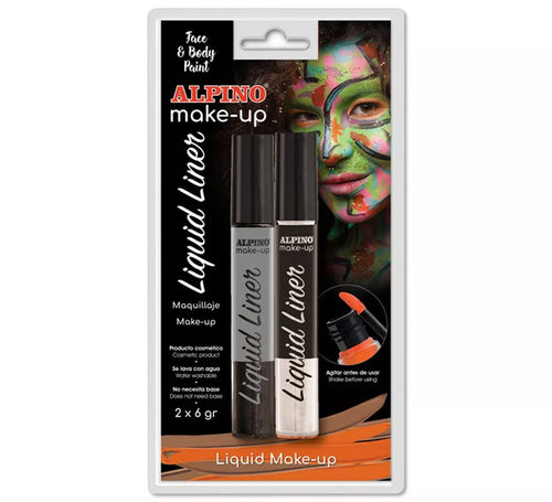 Blíster de Maquillaje Líquido Liner Blanco y Negro (2 unidades de 6 grs)