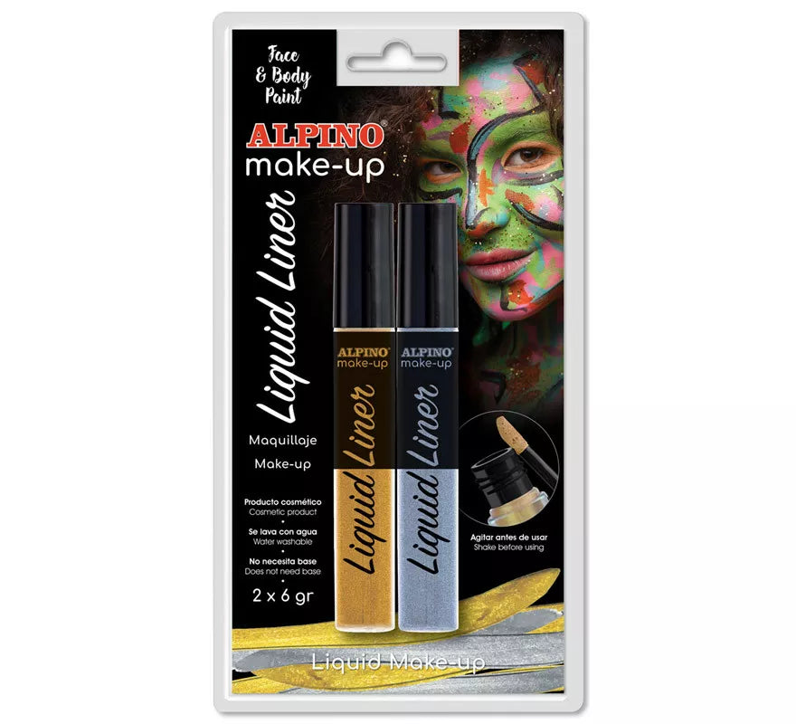 Translation missing: en.Blíster de Maquillaje Líquido Liner Oro y Plata (2 unidades de 6 grs)