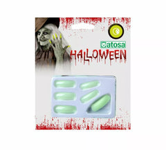 Blister of long nails for Halloween in 3 colors