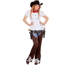 White Denim or Bavarian blouse for women