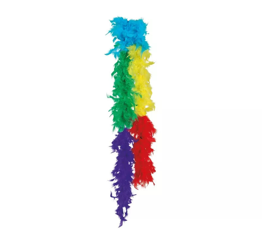 Boa de 40 gr de plumas Multicolor de 180 cm