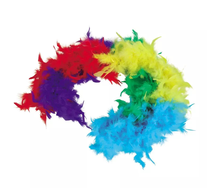 Boa de 40 gr de plumas Multicolor de 180 cm