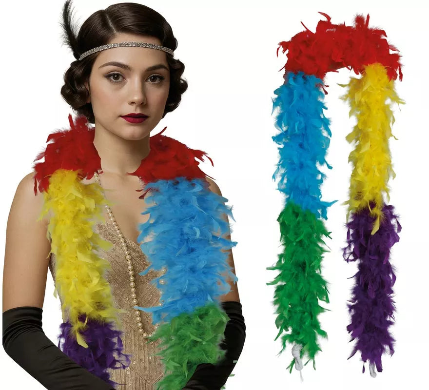 Boa de 80 g de plumas en varios colores