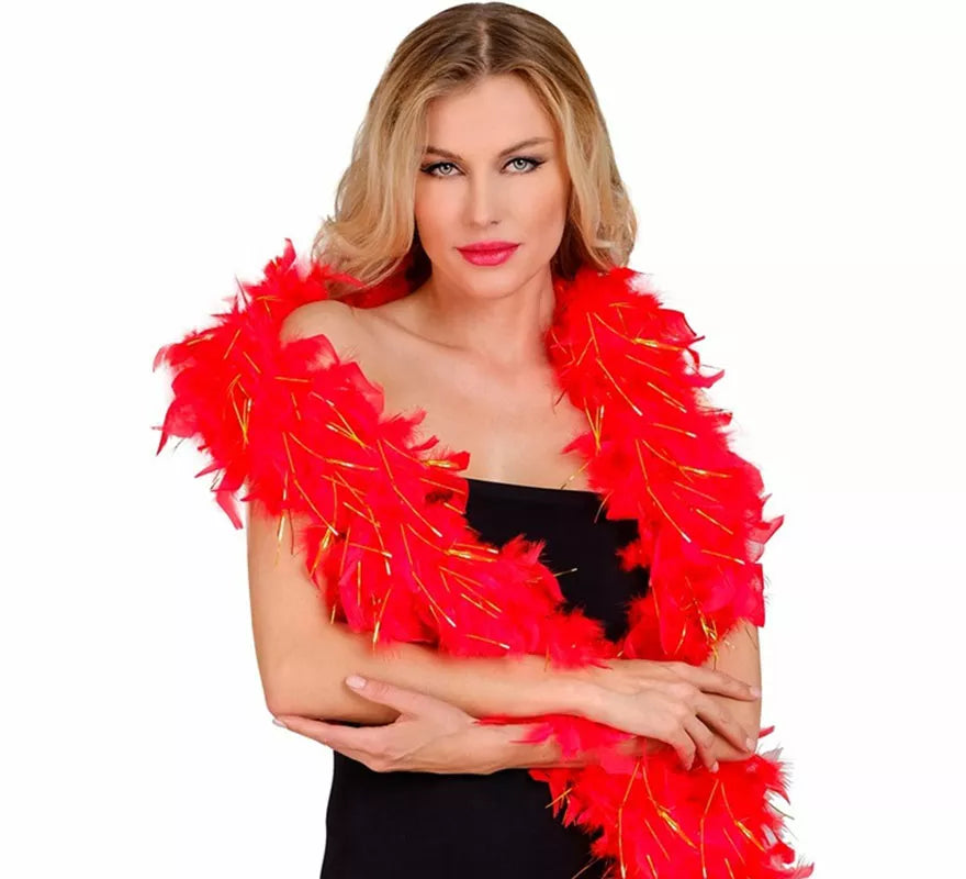 Translation missing: en.Boa de Plumas con Espuma dorada de 1,80 m y 80 g en varios colores