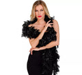 Boa de Plumas con espuma plateada de 1,80 m y 50 g en varios colores